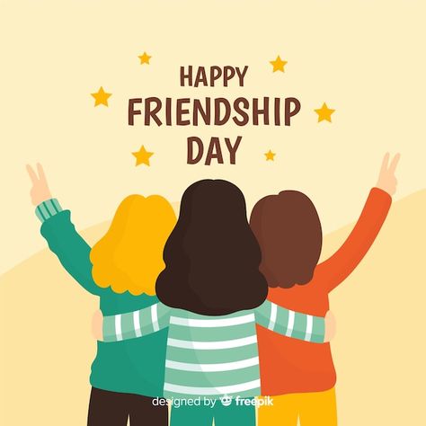 Friendship Day Background, About Friendship, Day Background, Happy Friendship Day, Friendship Day, Design Girl, Love Design, Flat Design, Background Design