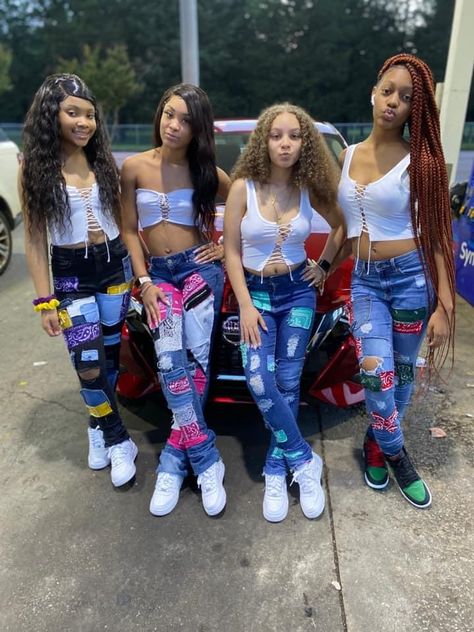 Bff Matching Outfits, Denim Diy Clothes, Bestie Outfits, Matching Outfits Best Friend, Squad Outfits, Teen Swag Outfits, Cute Birthday Outfits, Best Friend Outfits, Bff Outfits