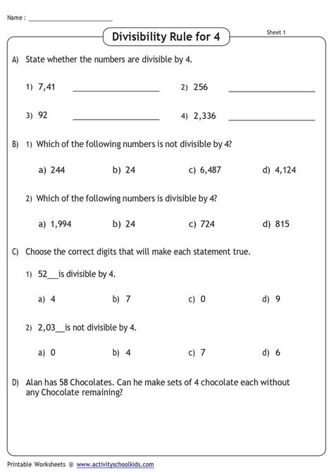 divisibility rule worksheets Divisibility Rules Worksheet, Reducing Fractions, Math Division Worksheets, Divisibility Rules, Monthly Budget Worksheet, Exponent Worksheets, Mathematics Worksheets, Subtraction Worksheets, Addition Worksheets