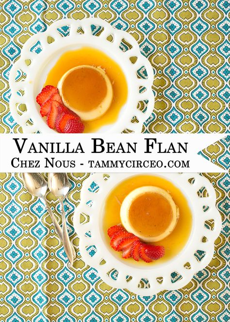 Vanilla Bean Flan, Cheesecake Flan, Vanilla Flan, Mexican Flan, Bean Pods, Thing To Make, How To Make Caramel, Burnt Sugar, Flan Recipe