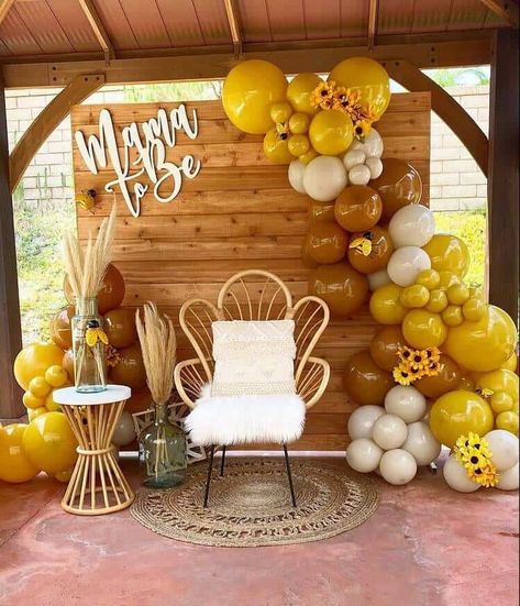 50+ Bumble Bee Baby Shower Ideas - One Sweet Nursery Mama To Bee Backdrop, Bubble Bee Baby Shower Ideas, Uncommon Baby Shower Themes, Momma To Bee Baby Shower Ideas, Here Comes The Sun Baby Shower Theme Boy, Mama To Bee Baby Shower Ideas, Bee Gender Reveal Party Decor, Sweet As Can Bee Baby Shower Ideas, Hippie Baby Shower Ideas