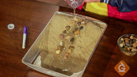 Weathering & Erosion Activity for Kids - Erosion Model DIY Erosion Lab, 2nd Grade Science Projects, Erosion Activities, Make Your Own Lava Lamp, Generation Genius, Weathering Erosion Deposition, Photosynthesis Activities, Sixth Grade Science, Weathering And Erosion