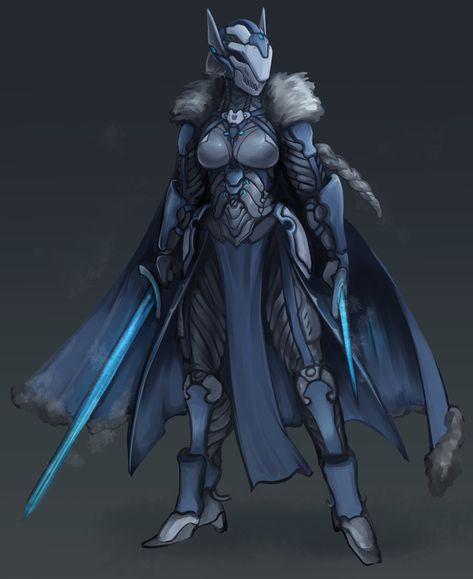 Wolf Knight, Ainz Ooal Gown, Dragon Energy, Sci-fi Armor, Female Armor, The Guild, Fantasy Collection, Knight Art, Cyberpunk Character