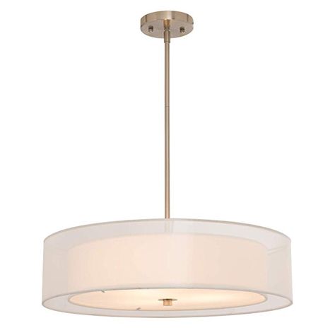 CO-Z 3 Light Brushed Nickel Double Drum Pendant Chandelier, Convertible Semi-Flush Mount Drum Ceiling Lighting Fixture with Fabric Shades and Diffuser for Kitchen Island Dining Room Table Bedroom Bar Drum Ceiling Light, Island Dining Table, Kitchen Island Lighting Modern, Bar Modern, Drum Pendant Light, Kitchen Island Dining Table, Flush Chandelier, Led Closet Light, Glam Lighting