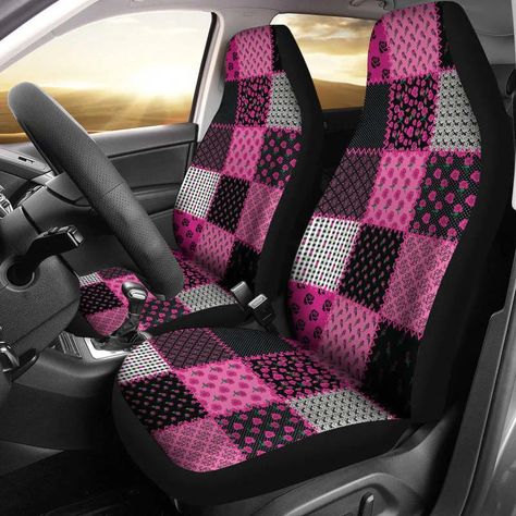 Smarter Shopping, Better Living! Aliexpress.com Seat Covers For The Car, Black Shabby Chic, Car Pink, Dodge Super Bee, Lipstick Designs, Car Shirts, Pink M, Patchwork Quilt, Car Seat Covers