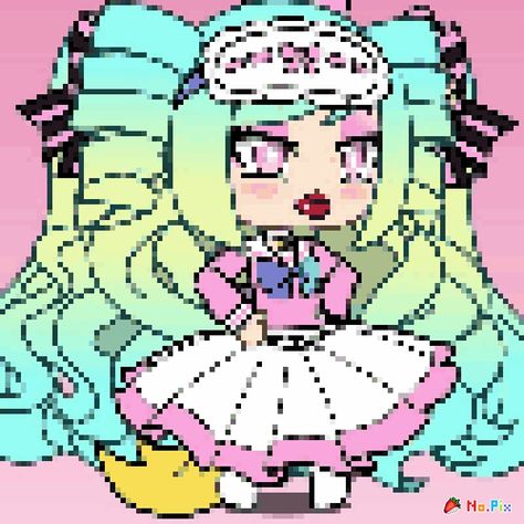 Spoiled Brat, Paint By Number, Gacha Life, Pixel Art, Paint, Art