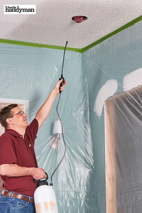 11 Tips on How to Remove a Popcorn Ceiling Faster and Easier Remove Popcorn Ceiling, Popcorn Ceiling Removal, Knockdown Texture, Removing Popcorn Ceiling, Drywall Tape, Breaker Panel, Electrical Box Cover, Canvas Drop Cloths, Ceiling Texture