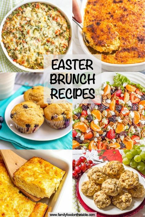 These Easter brunch recipes, with everything from egg casseroles and frittatas to baked goods and savory sides, will have your holiday off to a delicious start! Easter Brunch Recipes, Easy Easter Brunch Recipes, Easter Rice Krispie Treats, Easy Easter Brunch, Brunch Salad, Easter Food Appetizers, Best Brunch Recipes, Honey Baked Ham, Easter Brunch Food