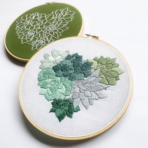 Houseplant Embroidery, Embroidery Cactus, Botanical Embroidery, Diy Broderie, Heart Embroidery, Cute Embroidery, Sewing Embroidery Designs, Modern Embroidery, Embroidery Hoop Art