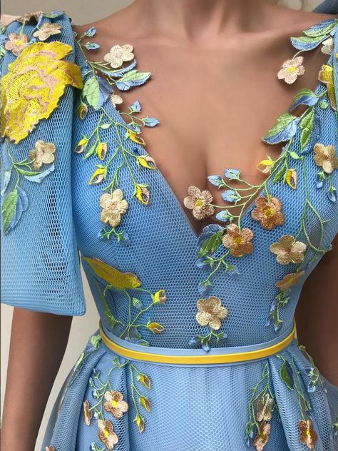 Teuta Matoshi Blue, Prom Dresses A Line, Teuta Matoshi, Chic Prom Dresses, Nature Colors, Dresses A Line, Prom Dresses Long Lace, Nature Fashion, Dresses With Pockets