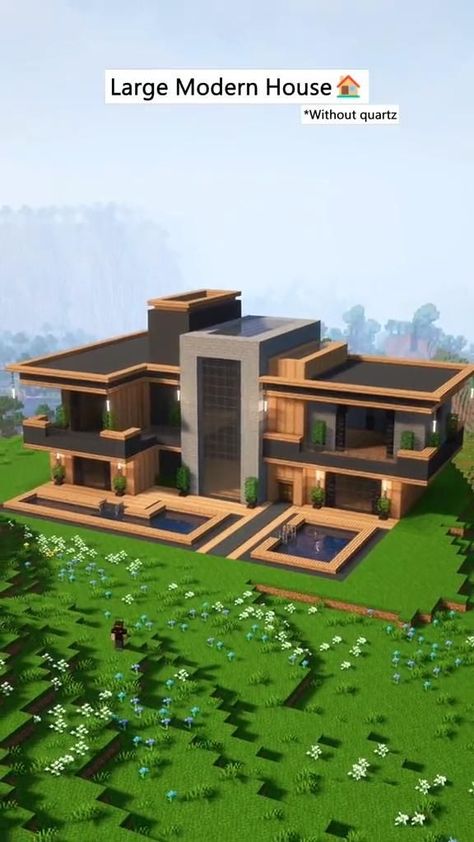 Minecraft Houses Ideas Big, Minecraft Flat World Ideas, Minecraft Mansion Layout, Ideas Casas Minecraft, Modern Mansion Minecraft, Casas Do Minecraft, Minecraft Modern Houses, Minecraft Houses Modern, Modern Minecraft House