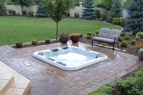 SpaVault In Ground Hot Tub Installation Kit Inground Hot Tub, Sunken Hot Tub, Hot Tub Landscaping, Hot Tub Patio, Hot Tub Designs, Portable Hot Tub, Hot Tub Deck, In Ground Spa, Hot Tub Backyard