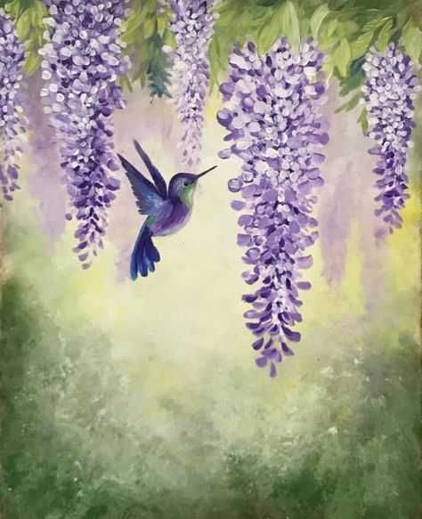 Garden Lavender, Bird Painting Acrylic, Whimsical Art Paintings, Art Beat, Watercolor Architecture, Wall Murals Painted, Small Canvas Art, Enchanted Garden, Tropical Art