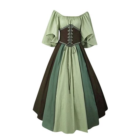 PRICES MAY VARY. Medieval renaissance dress women victorian vintage dress, the blouse has the characteristics of long bell mouth sleeves, and the skirt hem has the beauty of pleats; Wear this dress at festivals or parties. It will leave you an unforgettable and meaningful evening Traditional Irish Dress: cosplay elf costume for women has a vintage style, the sleeves are loose, there are waist girdles in front and back, which can be adjusted according to your body shape with the function to make Cosplay Elf, Vintage Christmas Dress, Party Dress Inspiration, Winter Tops For Women, Irish Dress, Elf Costume, Victorian Vintage, Casual Shirt Women, Victoria Dress