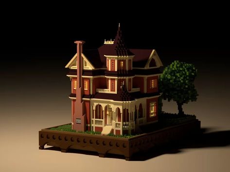 Victorian House Minecraft, Minecraft Victorian House, Minecraft Victorian, Houses Victorian, Minecraft Houses Blueprints, Minecraft Map, Minecraft Tutorial, Victorian House, House Blueprints