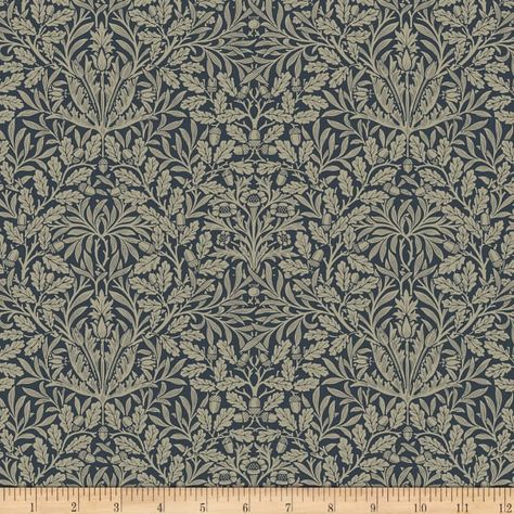 Morris & Co. Mineral Pure Acorn Ink - Fabric.com Monotone Wallpaper, Acorn Wallpaper, William Morris Patterns, Morris Wallpapers, Printing Blocks, Hand Printing, Feature Wallpaper, William Morris Designs, Free Spirit Fabrics