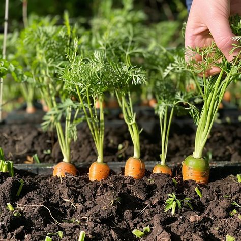 How to Grow Carrots from Seeds Harvesting Carrots, Patio Yard Ideas, Grow Carrots, Sweet Carrots, How To Plant Carrots, Fall Crops, Growing Carrots, Sweet Carrot, Row Covers