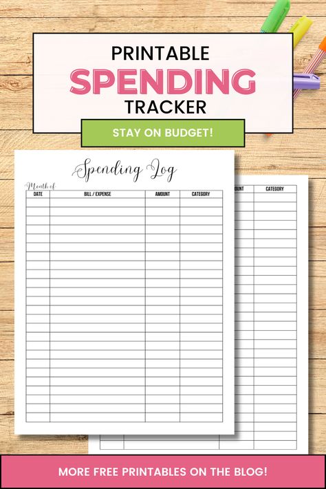 Free Printable expense and spending tracking sheet! Stay on top of your spending with this free budgeting resource. Use it along with your monthly budget worksheet to keep track of your spending. Check out the blog for more free budgeting printables to create your own budget planner! Track Your Spending, Zero Budget Worksheet, Spending Tracker Printable Free, Budget Sheets Free Printables, Spending Tracker Printable, Blog Planner Printable, Free Bible Study Printables, How To Use Planner, Monthly Budget Worksheet