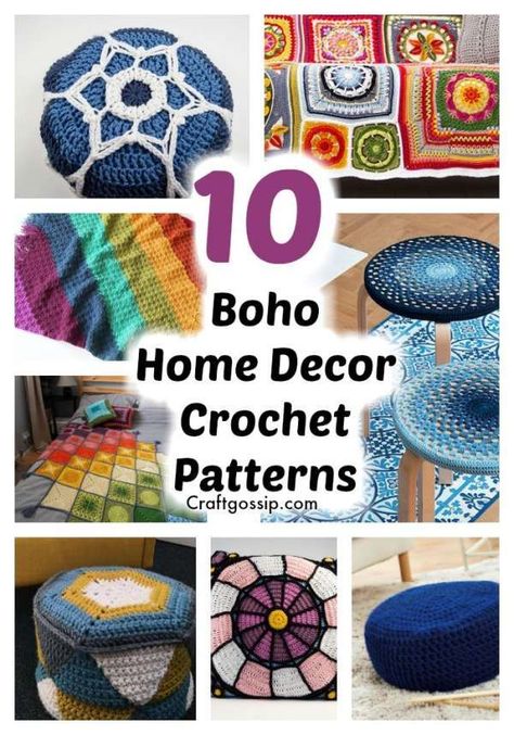 These Crochet patterns are all boho or bohemian style and are the perfect decor items for your boho gypsy styled home. These crochet patterns are available for free via Deramores, all you have to do is select the “Digital Pattern” …#freecrochetpaterns #crochet #boho #bohemian #homedecor #craft #diy Boho Crochet Patterns, Home Decor Crochet, Hippie Crochet, Crochet Chicken, Decor Crochet, Easter Crochet Patterns, Crochet Decoration, Crochet Home Decor, Crochet World