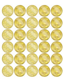 Lots O' Lydia: Yo Ho Lets Go! You can't have a pirate party without Gold Doubloons! Go Jake and the Neverland Pirates! Dabloons Oc, Pirate Preschool, Pirates Party, Pirates Gold, Pirate Coins, Jake And The Neverland Pirates, Neverland Pirates, Super Glow, Buy Gold And Silver