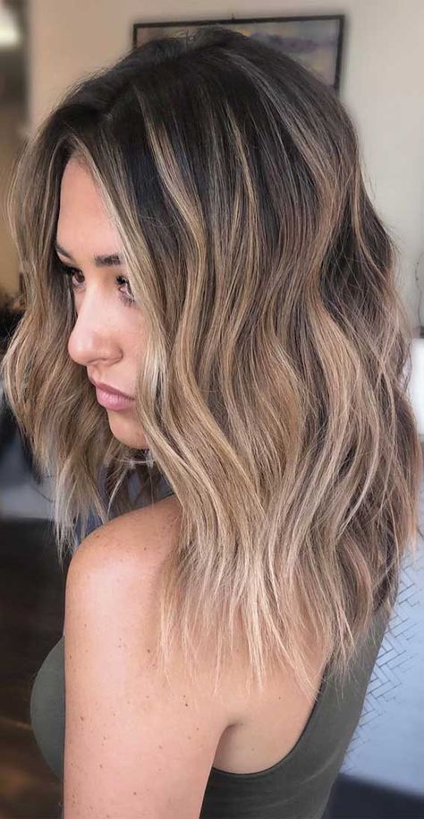 Hair Color 2022, Low Maintenance Hair Color, Brunette Balayage Hair, Low Maintenance Hair, Brown Hair Balayage, Short Hair Balayage, Balayage Brunette, Brown Blonde Hair, Hair Color And Cut