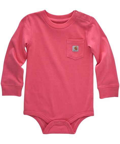 Carhartt Baby Unisex Long Sleeve Pocket Bodysuit | Marks Carhartt Baby Outfits, Baby Boy Western Outfits, Country Baby Clothes, Western Baby Clothes, Woman Costumes, Baby Hammock, Workwear Overalls, Carhartt Long Sleeve, End Of Story