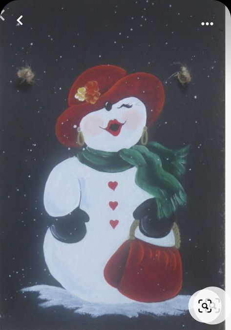 Snowmen Paintings, Diy Christmas Paintings, Painted Slate, Christmas Canvas Art, Snowman Family, Christmas Paintings On Canvas, Christmas Card Art, Snowman Painting, Holiday Painting