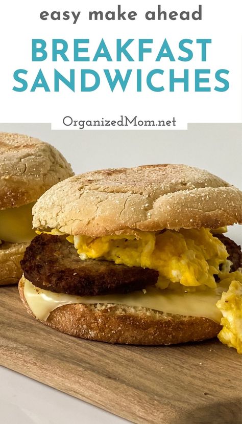 Are you looking for alternative to expensive fast food breakfast sandwiches? Check out this egg McMuffin recipe for an easy, healthy, alternative. This is a great make ahead breakfast sandwich! Egg Mcmuffin Recipe, English Muffin Breakfast, Fast Food Breakfast, Egg Mcmuffin, Quick Family Meals, Make Ahead Breakfast Sandwich, Egg Sandwich, Cheap Healthy, Sausage Patty