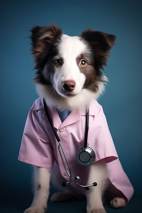 a photography of a border collie dog resting in the warm sand of the beach. Zoo Portraits, Dog Doctor, Animal Doctor, Art Aesthetics, Vet Med, Pet Vet, Pet Clinic, Medical Art, Dog Boarding