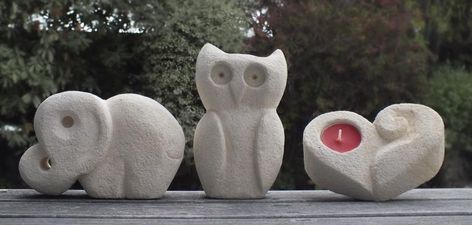 Stone Carving Ideas, Stone Carving Tools, Kids Craft Projects, 3d Art Sculpture, Concrete Diy Projects, Sculptures Céramiques, How To Book, Carving Ideas, Sculpture Park