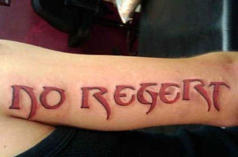 misspelled regrets worst bad tattoos fails Misspelled Tattoos, Tribe Tattoo, Really Bad Tattoos, Tattoos Gone Wrong, Tattoo Mistakes, Tattoo Removal Cream, Terrible Tattoos, Horrible Tattoos, Tattoo Website