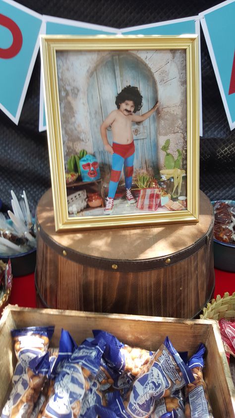 Nacho Libre Centerpieces, Lucha Libre Birthday Party, Nacho Libre Birthday Party, Lucha Libre Party, Nacho Party, Baby First Birthday Themes, Nacho Libre, First Birthday Themes, Birthday Themes