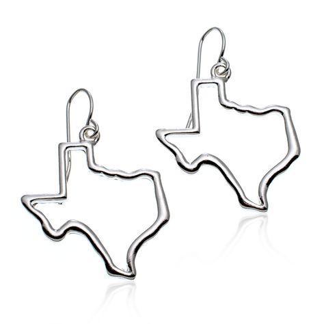 Earrings, Drop & Dangle, Silvertone State of Texas Dangle Earrings - CX12EF70X3T  #Earrings #designerjewelry #fashionwomen #outfits #style #Drop & Dangle Texas Jewelry, State Of Texas, Sterling Silver Dangle Earrings, Drop Dangle Earrings, Earrings Drop, Bar Earrings, Wire Earrings, Girls Earrings, Silver Earrings Dangle