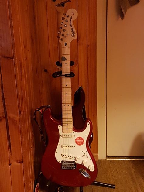 My Squier Standard Stratocaster Squier Stratocaster, Fat Boy, Fender Stratocaster, Electric Guitar, Music Instruments, Guitar