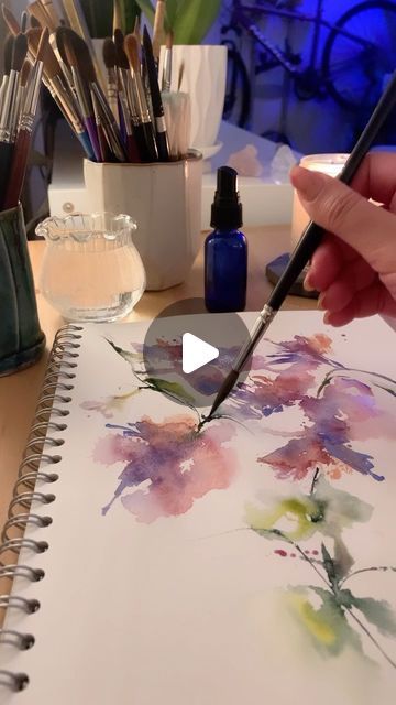 Watercolour Florals, Canadian Artists, Watercolor Flowers, Floral Watercolor, Contemporary Art, Flowers, Floral, On Instagram, Instagram