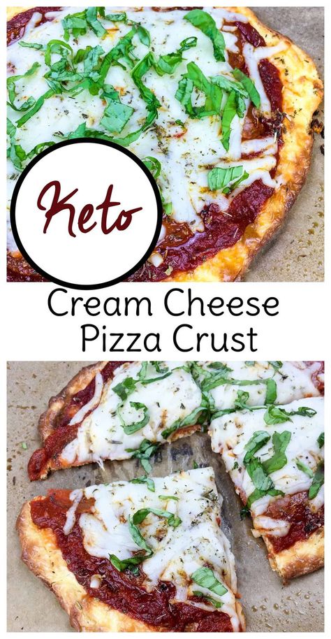 Make a cream cheese pizza crust instead of using grains for a low carb, high fat keto pizza crust. It's a great option to get your fat macros up or if you're just plain tired of using cauliflower for everything! #ketopizzacrust #keto #lowcarb via @sweettmakes3 Cream Cheese Pizza Crust, Cheese Pizza Crust, Cream Cheese Pizza, Keto Pizza Crust, Cheese Crust Pizza, Low Carb Low Fat Recipes, Keto Cream, Cheese Crust, Keto Pizza