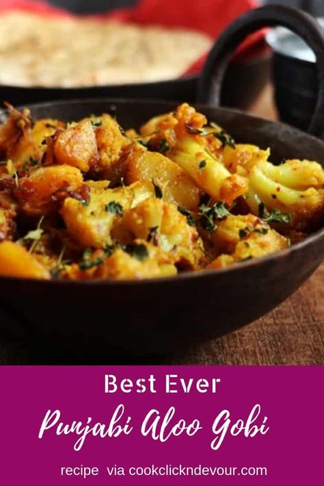 Food Recipes Potatoes, Aloo Gobi Recipe, Gobi Recipe, Recipes Potatoes, Gobi Recipes, Recipe Cauliflower, Cauliflower Potatoes, Aloo Gobi, Cauliflower Curry