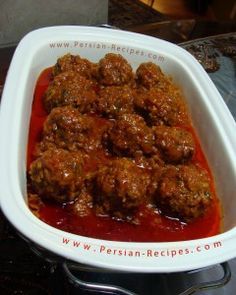 Iranian Dinner, Persian Food Recipes, Rice Meatballs, Persian Sweets, Cooking And Baking Recipes, Persian Rice, Meatballs And Rice, Iranian Recipes, Persian Recipes