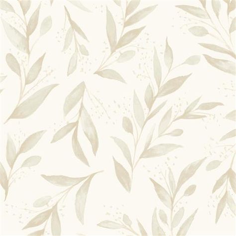 Olive Branch Wallpaper, Branch Wallpaper, Wallpaper Anthropologie, Stripped Wallpaper, York Wallpaper, Drops Patterns, Beige Wallpaper, York Wallcoverings, Paper Floral