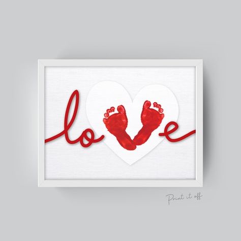 Baby Footprint Valentines Cards, Valentines Cards Toddlers, Nicu Valentines Crafts, Infant Valentines Day Crafts, Valentines Activities For Toddlers, Valentines Crafts For Toddlers, Infant Valentines, Valentines Pics, Nicu Crafts