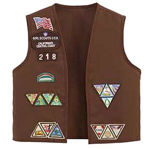 Girl Scout Brownie Vest, Brownie Vest, Girl Scout Brownie Uniform, Girl Scout Vest, Girl Scout Bridging, Girl Scout Uniform, Brownie Scouts, Brownie Girl, Brownie Girl Scout