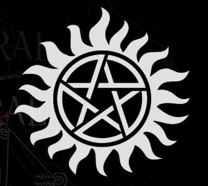 símbolos de protecao supernatural enorme | Símbolo usado nas tatuagens dos irmãos Winchester Supernatural, Black