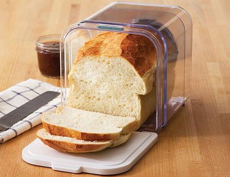 A collapsible bread box that’ll make toast out of your other kitchen storage items. Bread Holder, Bread Storage, Bread Bin, Bread Boxes, End Of The Week, Kitchen Bin, Chic Kitchen, Kitchen Canisters, Clever Storage