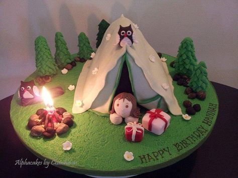 Campfire Cakes, Hiking Cake, Camping Theme Cakes, Camping Birthday Cake, Festival Cake, Camping Cake, Sea Scouts, Campfire Cake, Camping Cakes