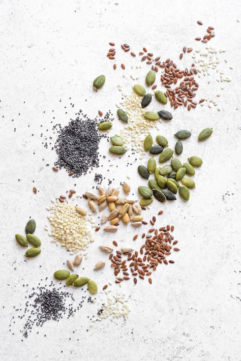 Menstrual Phases, Menstrual Phase, Ingredients Photography, Healthy Period, Seed Cycling, Protein Balls Recipes, Yogurt Breakfast, Healthy Seeds, Protein Bites