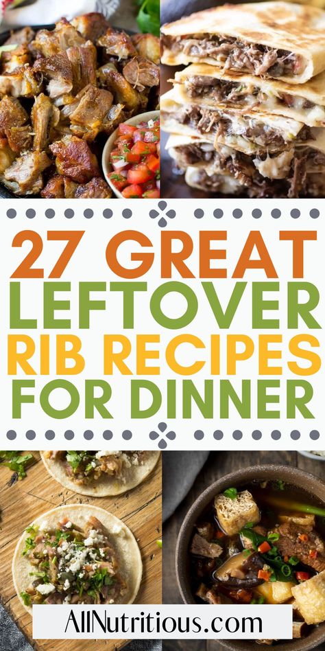 Leftover Short Ribs What To Do With, Prim Rib Leftover Recipes, Rib Ideas Dinners, Recipes With Rib Meat, Beef Rib Meat Recipes, Recipes With Ribs, Leftover Boneless Pork Ribs, Leftover Ribs Recipes What To Do, Leftover Bbq Pork Ribs Recipes