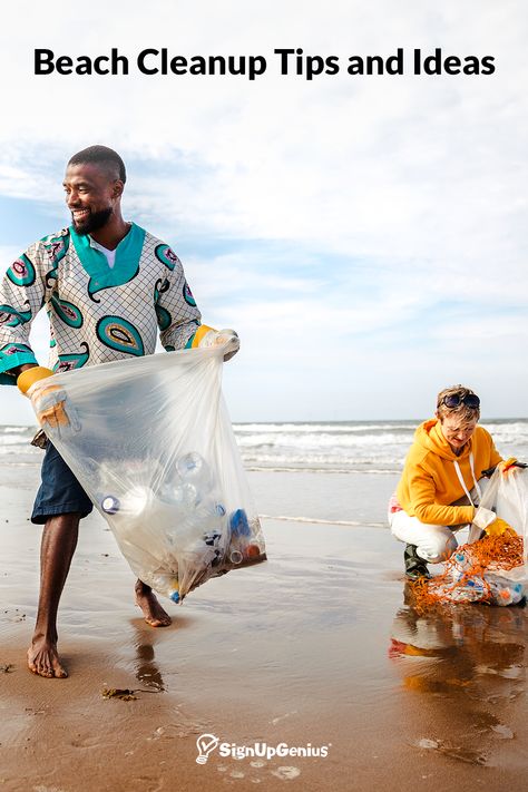 Beach Cleanup Tips and Ideas Beach Cleanup, Clean Up Day, Beauty And Planet, Ocean Cleanup, Beach Clean Up, Clean Ocean, Beauty Planet, Save Our Earth, Pick Up Trash