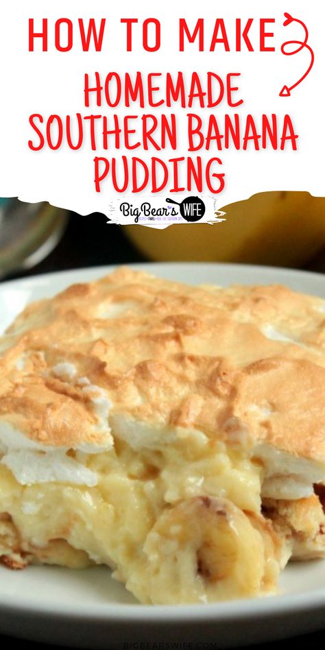 Old Fashion Banana Pudding Recipes, Old Fashion Banana Pudding From Scratch, Southern Banana Pudding Recipe, Spaghetti Os, Pudding Homemade, Pudding Recipes Homemade, Banana Pudding From Scratch, Homemade Banana Pudding Recipe, Banana Pudding Desserts