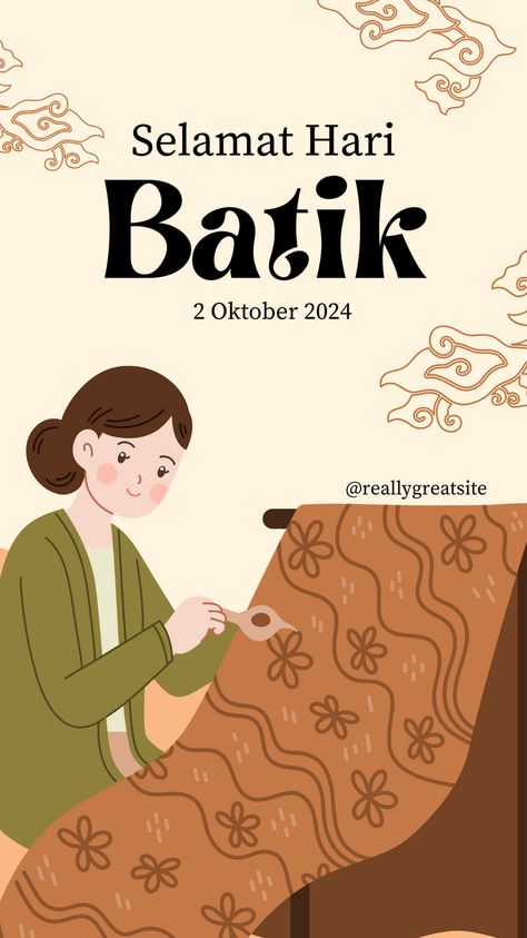 👉KLIK LINK UNTUK MENGEDIT!💻✨  Selamat Hari Batik! Rayakan kemegahan warisan budaya Indonesia dengan animasi ceria dari kami. Angkat keindahan Batik melalui setiap gerakan dan warna yang hidup. Sesuaikan dengan pesan atau acara Anda menggunakan alat pengeditan Canva yang mudah. Mari bersama-sama merayakan pesona Batik, simbol kebanggaan Indonesia! #HariBatik #BudayaIndonesia #CanvaAnimation #InstagramStory #KebanggaanBudaya #BatikIndonesia 🇮🇩🎉 👣 Follow juga akun kami! 🌟 @kreasicantikcanva Batik Poster, Poster Hari Batik Nasional, Poster Batik, Hari Batik, Font Combos, Create Your Story, Professional Fonts, Feed Ig, Instagram Reel