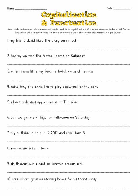 Capitalization and Punctuation Worksheets for Middle School Grade 3 Punctuation Worksheets, English Punctuation Worksheets, Punctuation Worksheets For Class 1, Punctuation Worksheets 3rd, Grade 3 English Worksheets Activities, Punctuation Worksheets Grade 4, Capitalization And Punctuation Worksheet, Punctuation Worksheets 2nd Grade, Comma Worksheets